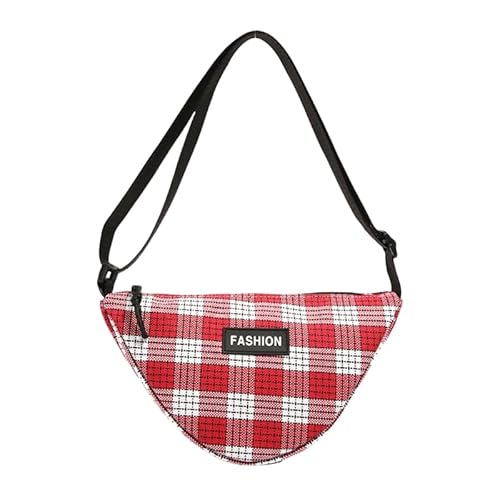 CVZQTE Umhängetasche aus Segeltuch für Damen im koreanischen Stil, Schultertasche in Dreiecksform, Messenger-Tasche, modische Knödeltasche für den Alltag von CVZQTE