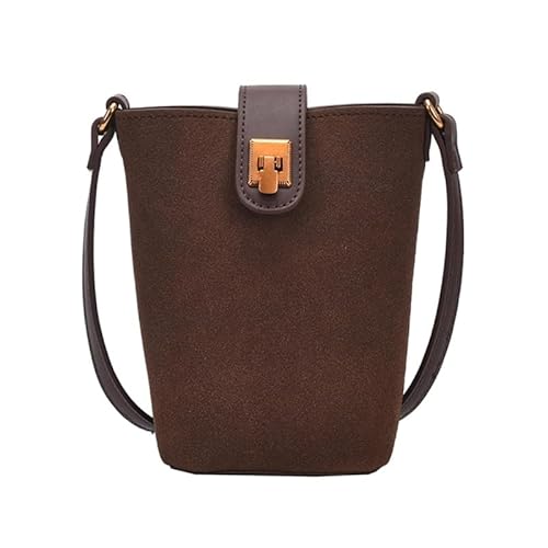 CVZQTE Umhängetasche für Damen, Vintage, Umhängetasche, Kuriertasche, Mädchen, Shopping, Dating, kleine Handytasche, coffee von CVZQTE