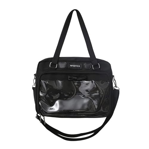 CVZQTE Umhängetasche für Mädchen mit Schleife, transparente Umhängetasche für Damen, süße Schultertasche, japanischer Stil, Handtasche mit Griff oben von CVZQTE