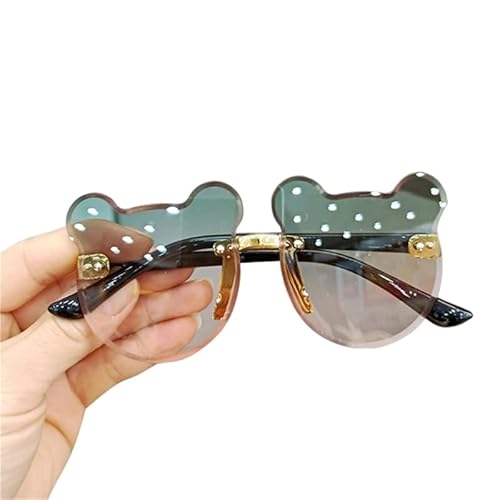 CVZQTE Vintage-Sonnenbrille, schöne Linse in Cartoon-Bärenform für Mädchen, Verlaufslinse, zum Fotografieren, Werkzeuge für Outdoor-Camping-Dekore von CVZQTE