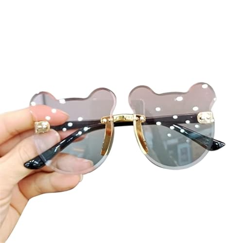 CVZQTE Vintage-Sonnenbrille, schöne Linse in Cartoon-Bärenform für Mädchen, Verlaufslinse, zum Fotografieren, Werkzeuge für Outdoor-Camping-Dekore von CVZQTE