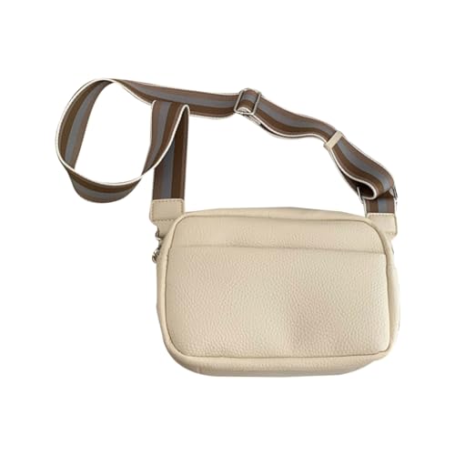 CVZQTE Vintage Umhängetasche mit breitem Riemen für Damen, PU-Leder, Schultertasche, Handtasche, Reisetasche für Arbeit, Business, Freizeit von CVZQTE