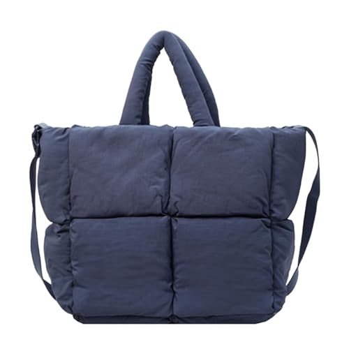 CVZQTE Weiche gesteppte Umhängetasche, modische und praktische Handtasche, Puffertasche, Crossbody-Tasche, Einkaufstasche für Damen, blau von CVZQTE