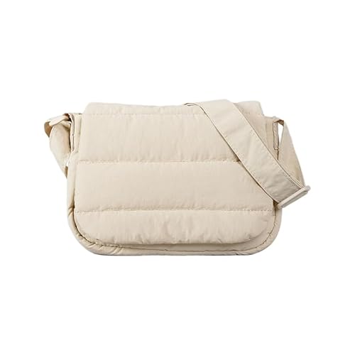 CVZQTE Winter-Geldbörse, Umhängetasche, modische gesteppte Handtasche für Damen, perfekt für den täglichen Gebrauch, beige von CVZQTE