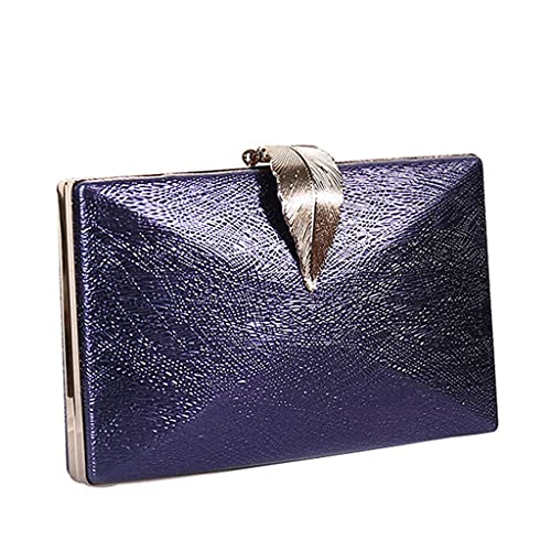 Damen Abendtasche aus Kunstleder, glänzend, mit Metallblatt-Verschluss, Clutch, Bankett, Party, Glitzer, Hochzeitsgeldbörse, Telefonhülle mit Umhängekette, Geschenke von CVZQTE