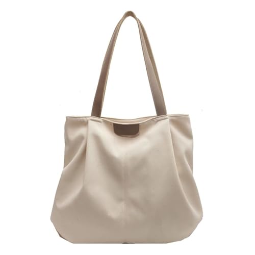 Damen Canvas Tasche Modern und Elegant Schultertasche Lage Kapazität Handtasche für Shopping Business und Reisen, beige von CVZQTE