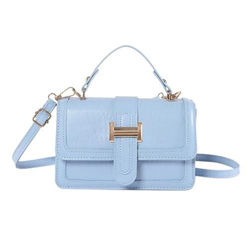 Fashion Stone Pattern Crossbody Bag Damen Schultertasche PU Leder Sling Geldbörse Casual Party Handtasche, blau von CVZQTE