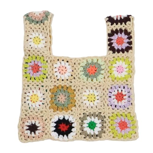 Frauen Damen Gestrickte Handtasche Dame Böhmen Stil Casual Tote Tragbare Einkaufstasche Sommer Strand Taschen Weibliche Kleine Handtaschen von CVZQTE