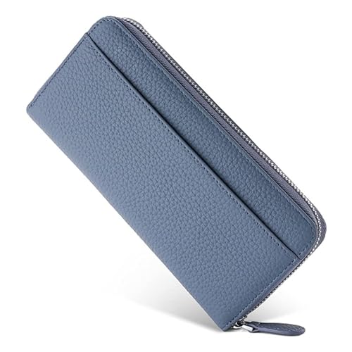 ID Kreditkartenetui Geldbörse Damen Herren PU Leder Geldbörse mit Reißverschluss Bifold Große Kapazität Clutch Portemonnaie von CVZQTE