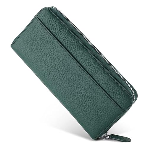 ID Kreditkartenetui Geldbörse Damen Herren PU Leder Geldbörse mit Reißverschluss Bifold Große Kapazität Clutch Portemonnaie von CVZQTE