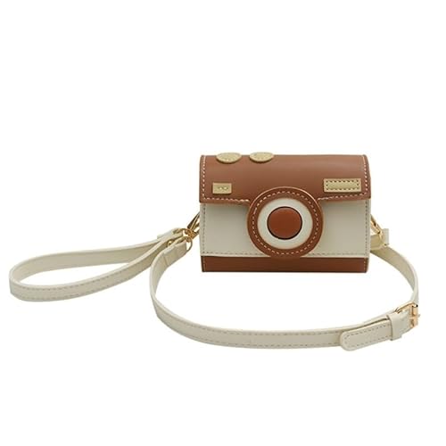Kleine quadratische Kamera-Umhängetasche für Damen, einfache Kuriertasche, Handtasche und Geldbörse, koreanischer Stil, weiß von CVZQTE