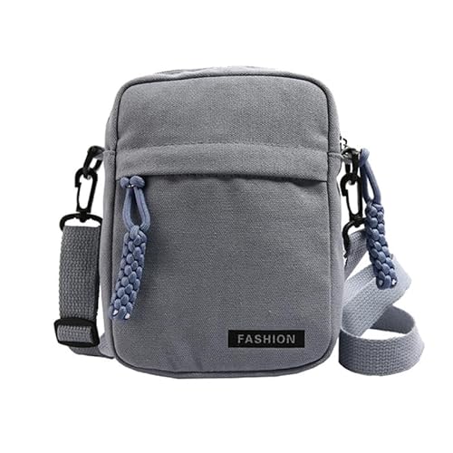 Messenger Bag Große Kapazität Canvas Schultertasche für Mädchen Crossbody Tasche Handytasche, blau von CVZQTE