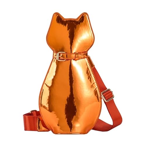 Mini-Umhängetasche, modische und praktische Brusttasche, Schultertasche für Mode-Liebhaber, Orange von CVZQTE