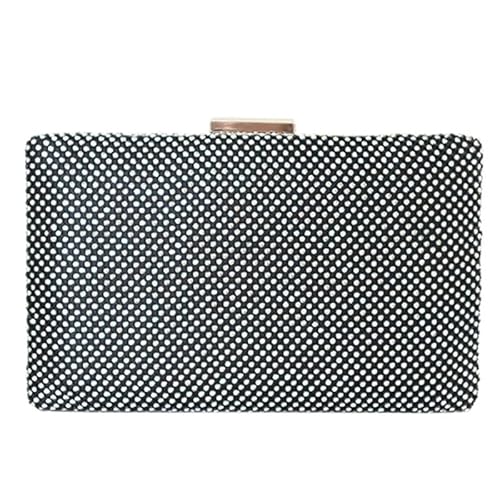 Modische Abendtasche, Clutch, Handtasche, einzigartige Umhängetasche, abnehmbarer Schultergurt, Schwarz von CVZQTE