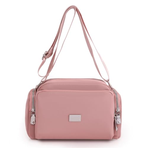 Modische Umhängetasche für Damen, Vintage, verstellbarer Riemen, lässige Tasche, trendig, Umhängetasche, einfache Kuriertasche, quadratische Taschen, Nude Pink von CVZQTE