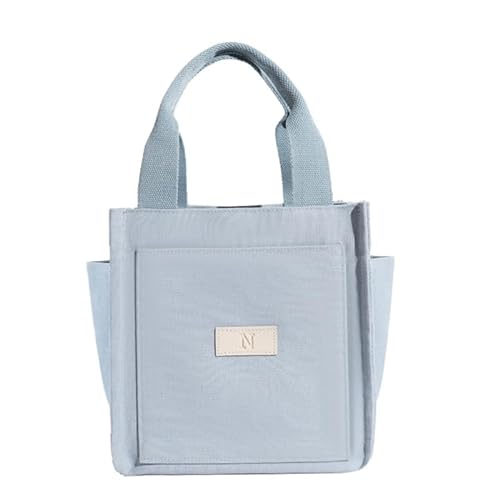 Multi Pocket Canvas Handtasche Trendy und funktional für Damen und Herren geeignet für Arbeit, Schule und Einkaufen, blau von CVZQTE