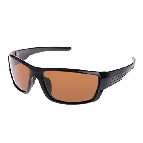 Polarisierte Outdoor-Sonnenbrille für Angeln, Radfahren, Sportbrille, UV400, für Herren, Sonnenbrille für Damen, polarisiert, UV-Schutz, Sonnenbrille für Damen, UV-Schutz für Herren, braun von CVZQTE