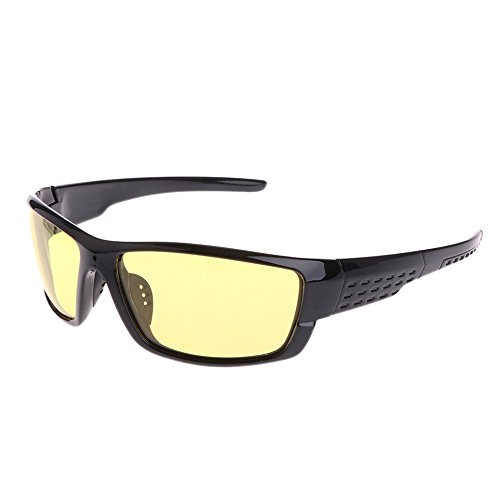 Polarisierte Outdoor-Sonnenbrille für Angeln, Radfahren, Sportbrille, UV400, für Herren, Sonnenbrille für Damen, polarisiert, UV-Schutz, Sonnenbrille für Damen, UV-Schutz für Herren, gelb von CVZQTE