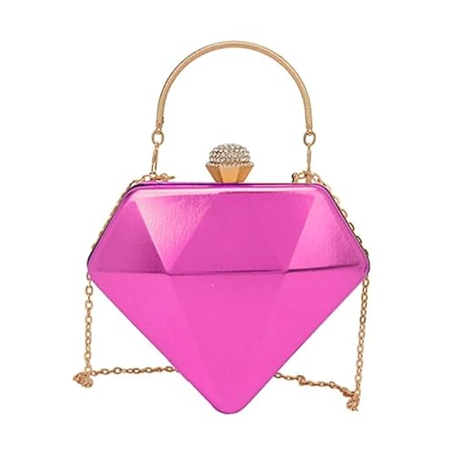 Schicke Umhängetasche mit Kette für Damen, Abendtasche, Handtasche, ideal für Hochzeiten, Büropartys und Verabredungen, rose von CVZQTE