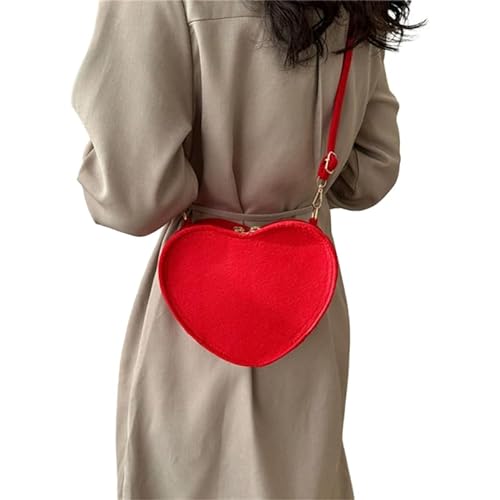 Trendy Umhängetasche Mini Unterarm Geldbörse mit Street Style Damen Schultertasche Herzform Tasche Perfekt für den täglichen Gebrauch von CVZQTE