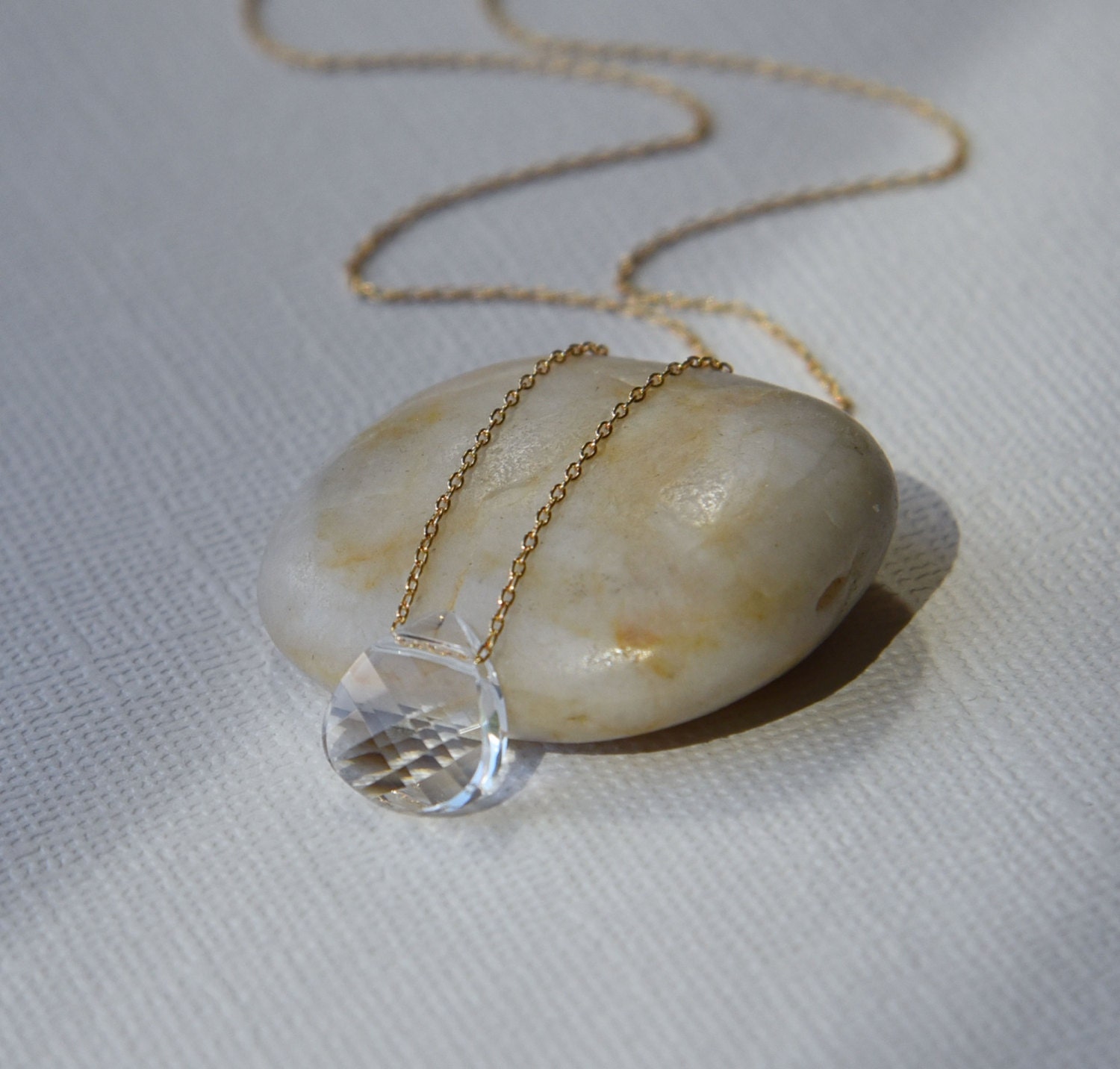 Swarovski Kristall Anhänger Halskette, Elegante Individuelle Halskette Sterling Silber, 14K Gold Fill, Rose von CVennell