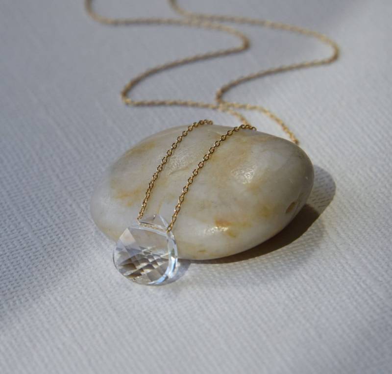 Swarovski Kristall Anhänger Halskette, Elegante Individuelle Halskette Sterling Silber, 14K Gold Fill, Rose von CVennell