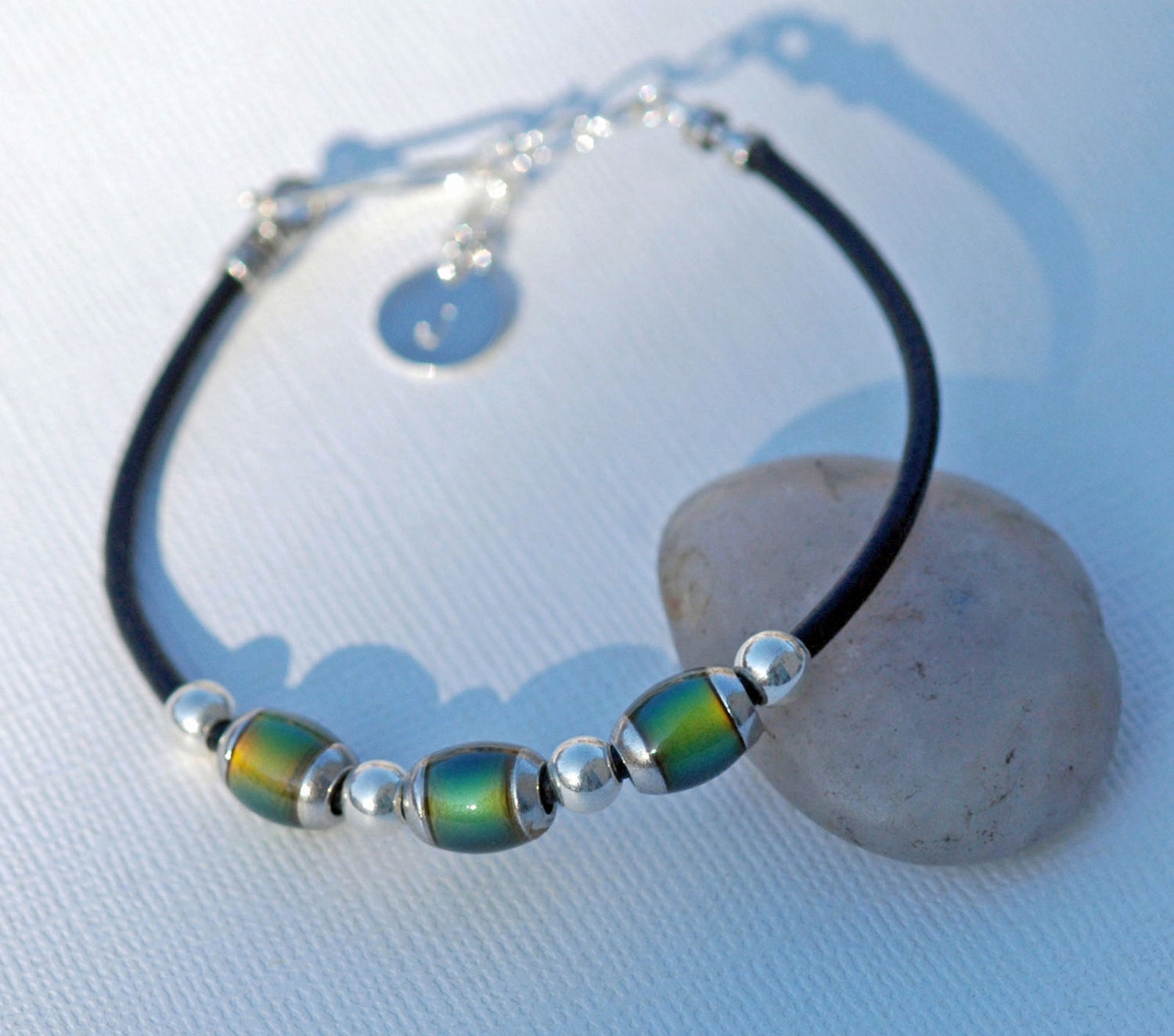 stimmungsperlenarmband, Lederarmband, Perlenarmband, Armband Nach Maß, Boho Chic Armband, Einzigartiges Geschenk Für Sie von CVennell