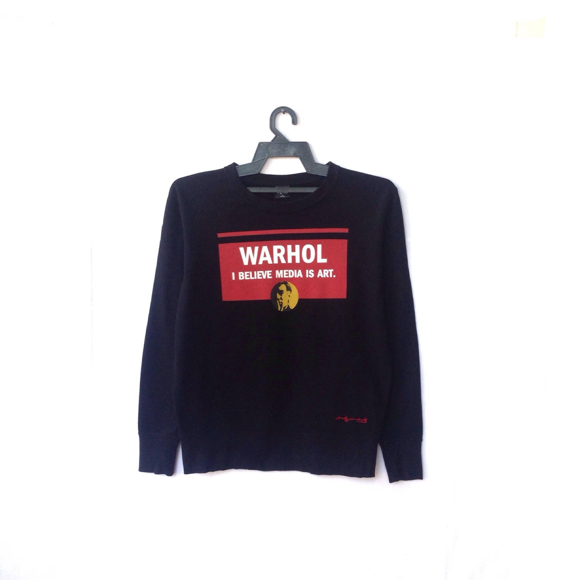 Andy Warhol Spellout Pullover Jumper Sweatshirt von CVichaivintage