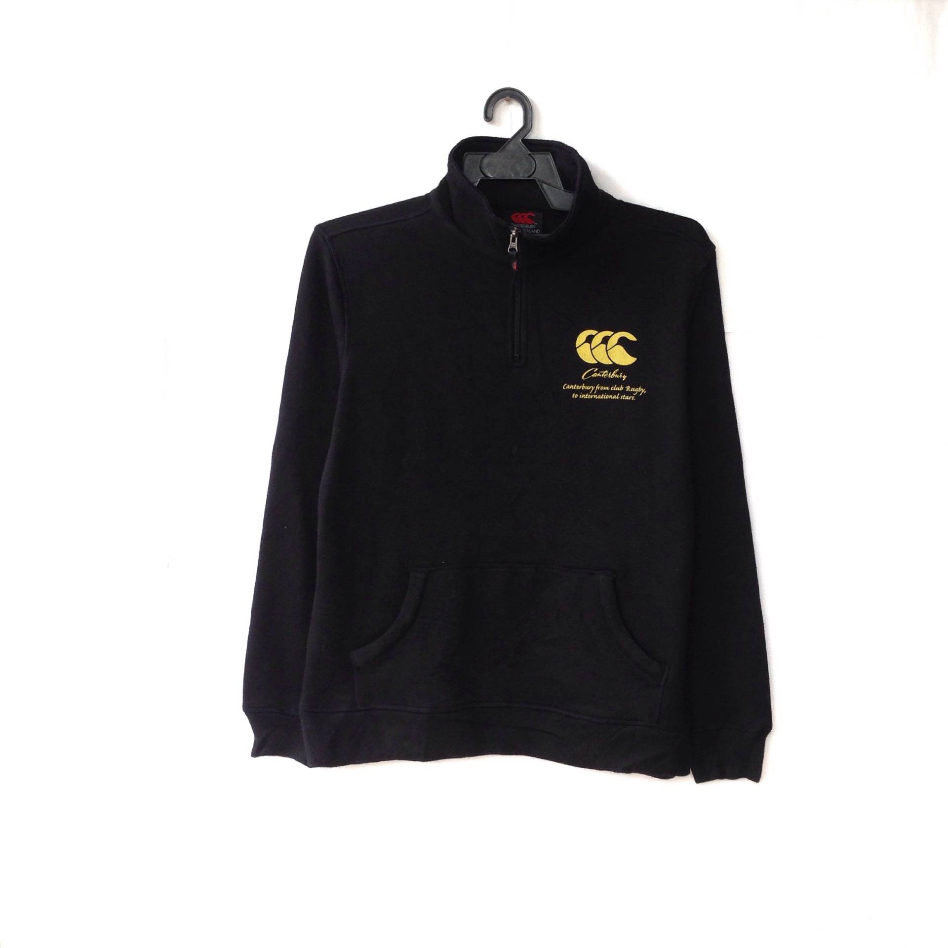 Canterbury Von Neuseeland Kleine Logo Sweatshirt Halb Reißverschluss Pullover von CVichaivintage