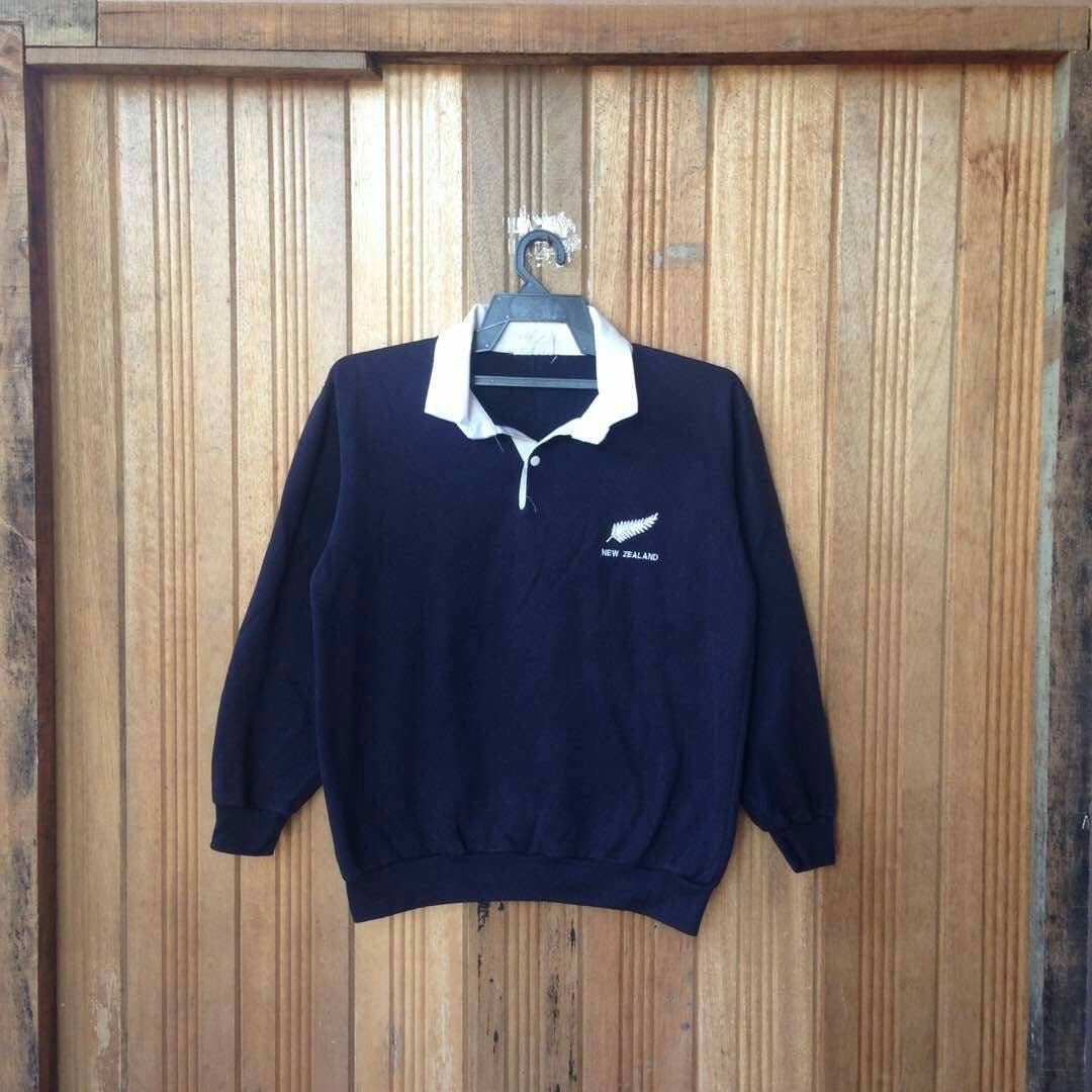 Canterbury Von Neuseeland Spellout Stickerei Pullover Sweatshirt Halbe Taste von CVichaivintage