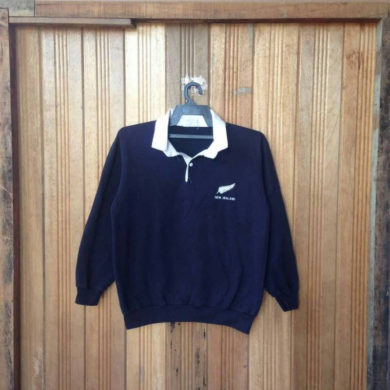 Canterbury Von Neuseeland Spellout Stickerei Pullover Sweatshirt Halbe Taste von CVichaivintage