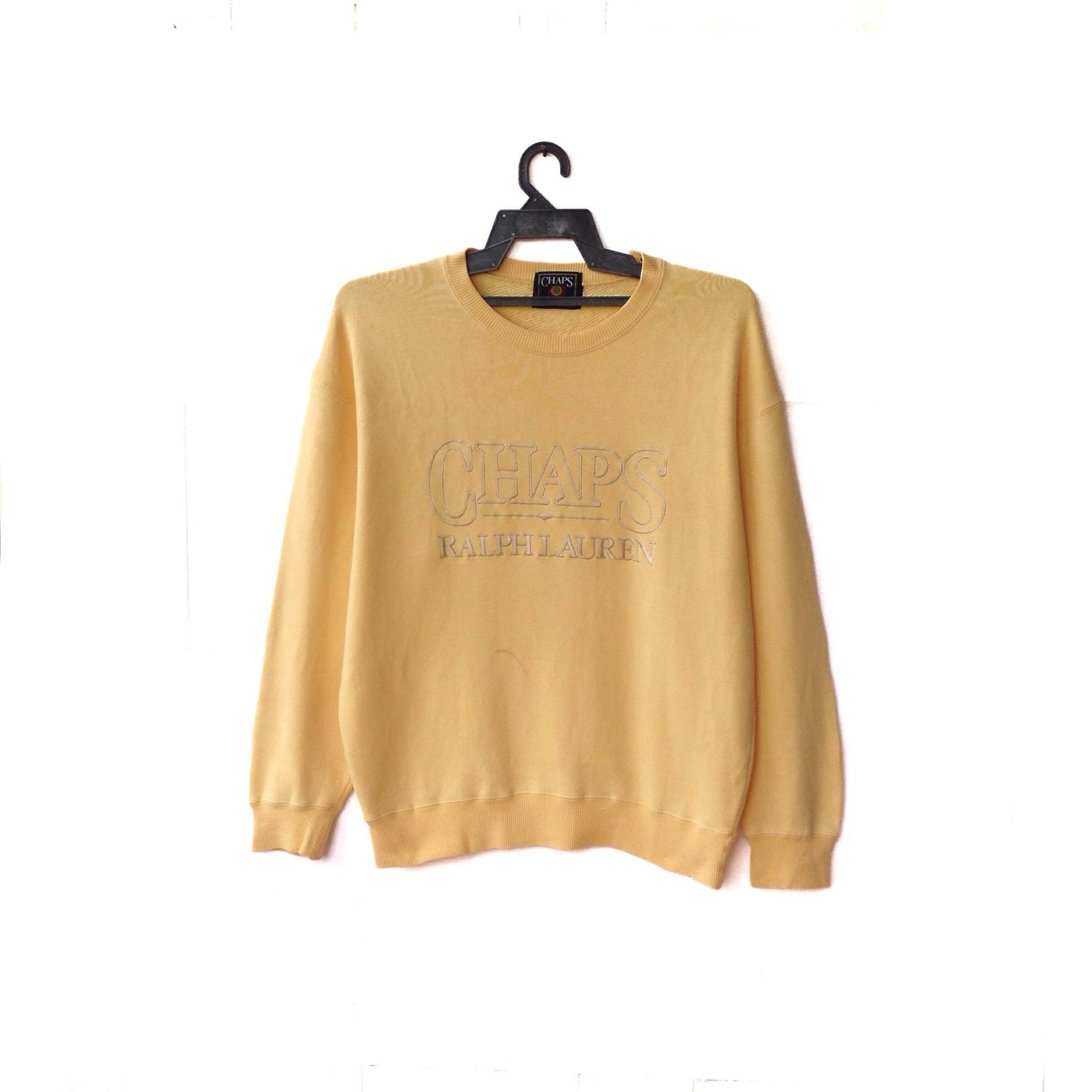 Chaps Ralph Lauren Spellout Stickerei Pullover Sweatshirt von CVichaivintage