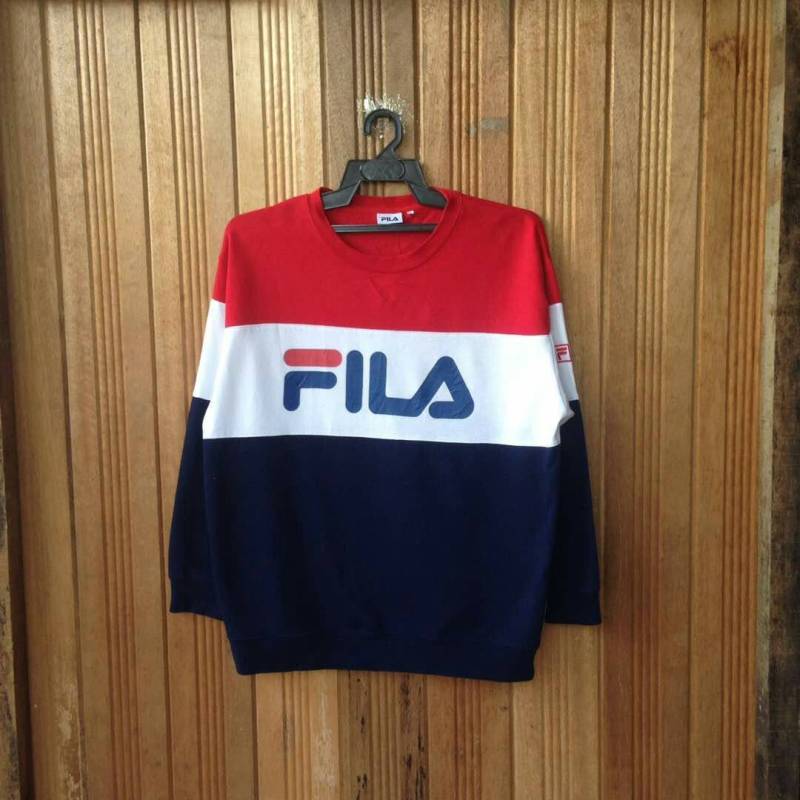Fila Big Logo Spellout Pullover Sweatshirt Drei Farbe Sportbekleidung Fila Big Logo Spellout Pullover Sweatshirt Drei Farbe Sportbekleidung von CVichaivintage