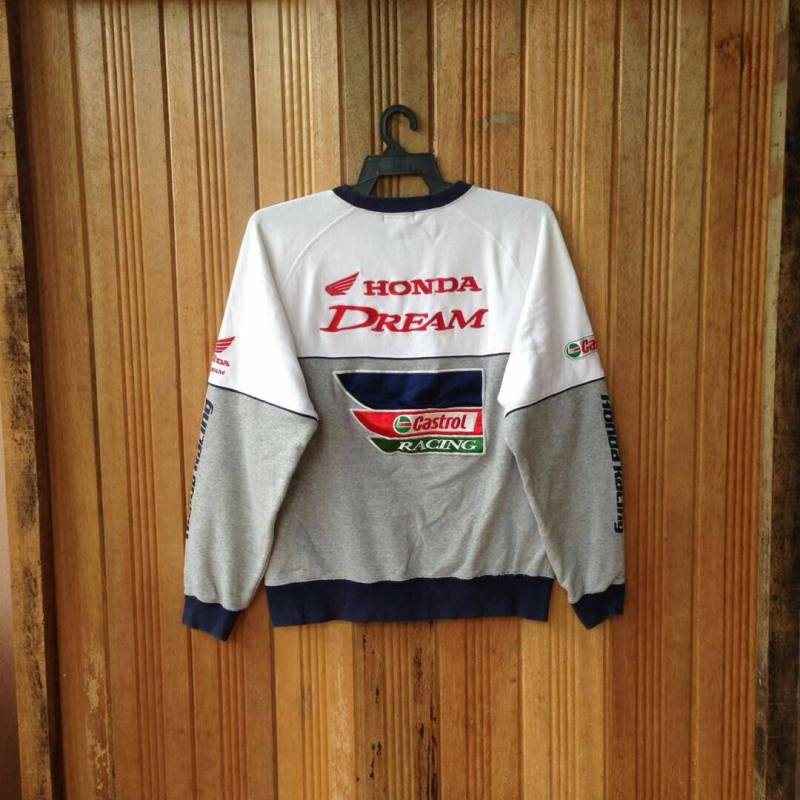 Honda Große Logo Spellout Stickerei Pullover Sweatshirt Racing von CVichaivintage