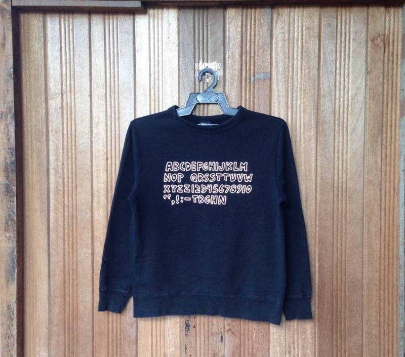Keith Haring Spellout Pullover Jumper Sweatshirt von CVichaivintage