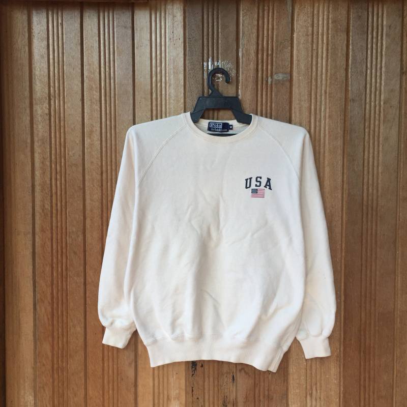 Polo By Ralph Lauren Pullover Sweatshirt Rl Usa Vintage 90Er Jahre von CVichaivintage