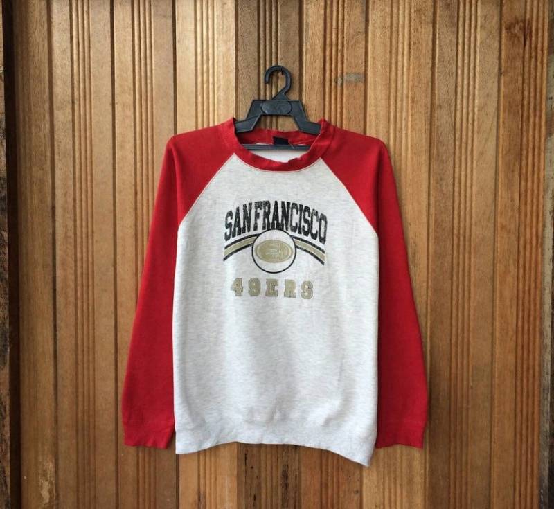 San Fracisco 49Ers Spellout Pullover Sweatshirt von CVichaivintage