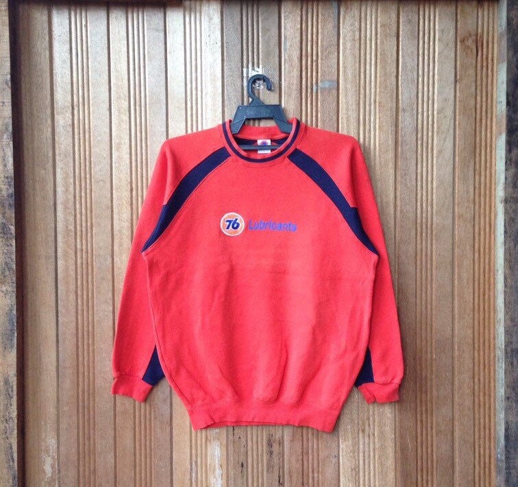 Schmierstoffe 76 Spellout Stickerei Pullover Sweatshirt von CVichaivintage