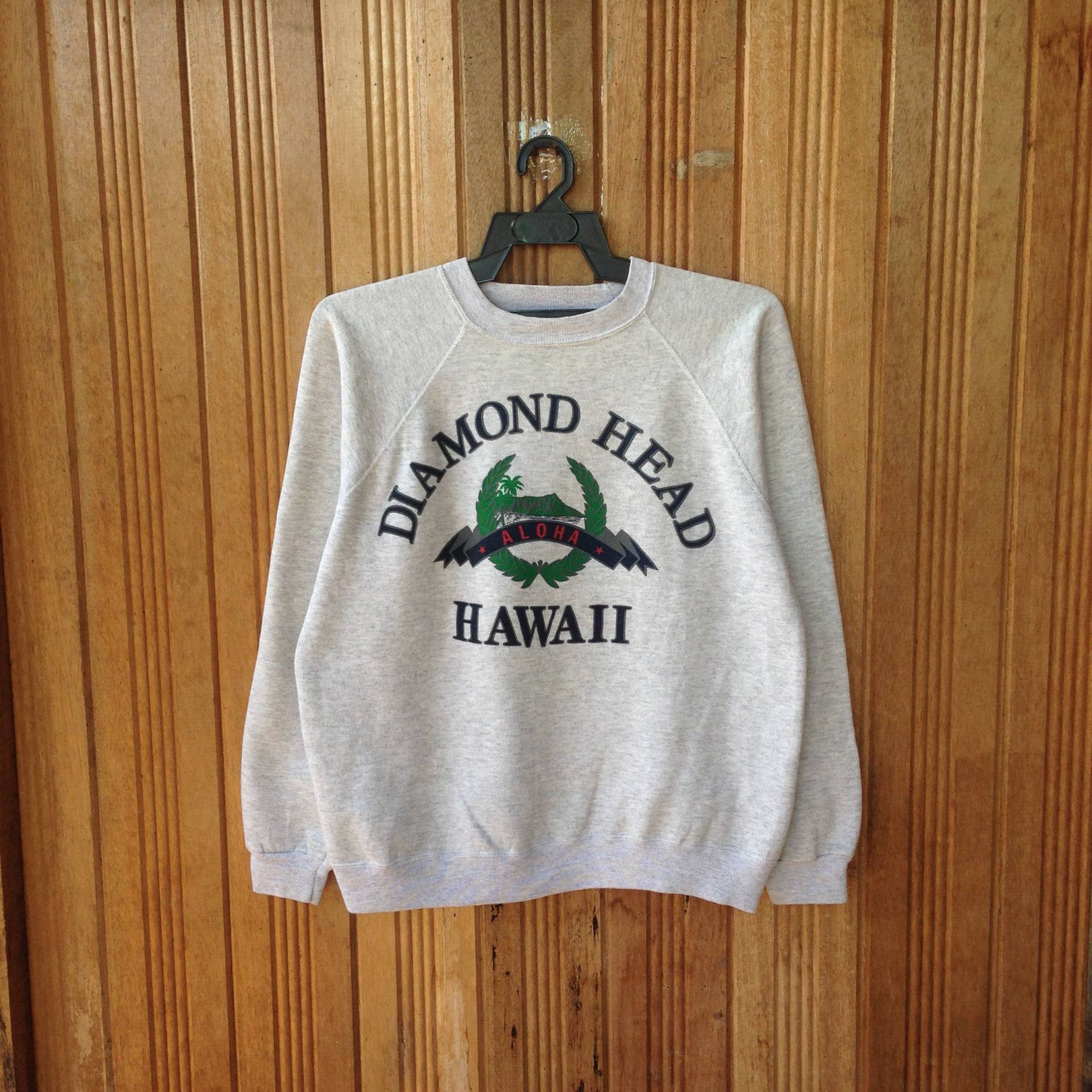 Vintage Hawaii Diamant Kopf Pullover Sweatshirt von CVichaivintage
