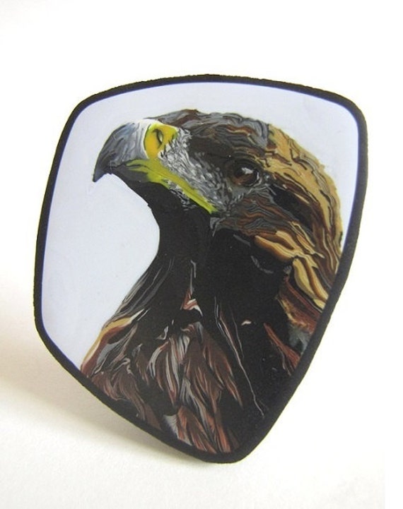 Adler Fimo Cane Brosche von CWARTIST