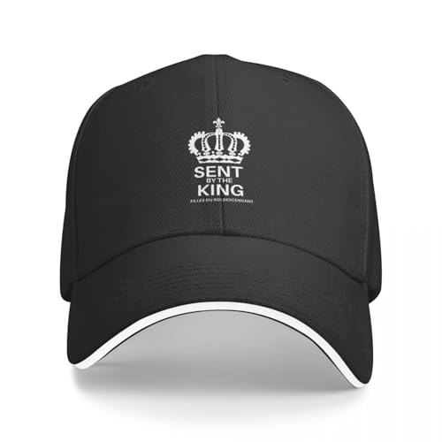 CWCMZDH Baseballmütze Basecap Gesendet durch die König-Filles du ROI Nachkomme Baseball Kappe Hut Mann Luxus schwarz Herren Hüte Frauen von CWCMZDH
