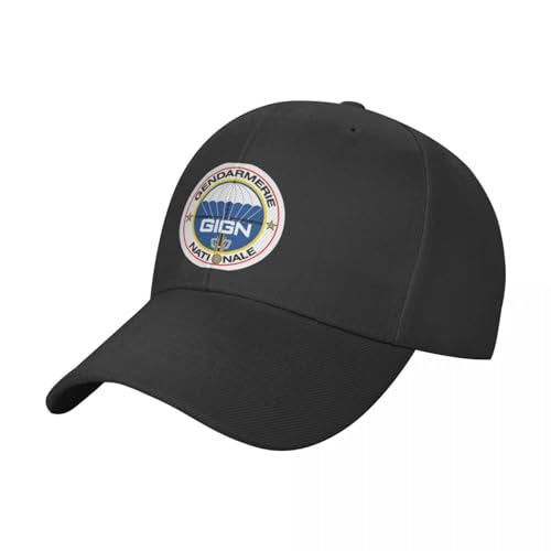 CWCMZDH Baseballmütze Basecap Groupe d'Intervention de la Gendarmerie Nationale (GIGN) Baseball Cap schwarz Wanderhut Derby Hut Herren Hüte Damen von CWCMZDH