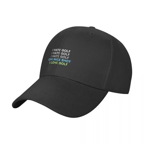 CWCMZDH Baseballmütze Basecap I Hate Golf Oh Nice Shot I Love Golf Baseball Cap Rugby Golf Hat Rave In The Hat Sport Caps Herren Cap Damen von CWCMZDH