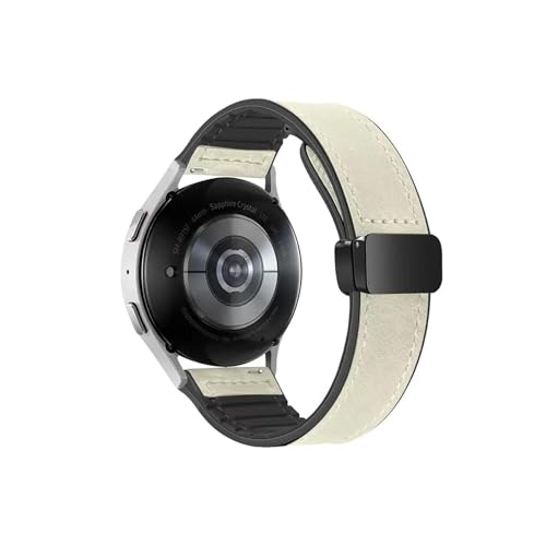 Modische Uhrenarmbänder, Leder-Silikonarmband passend for Huawei Watch GT 5 4 46 mm 41 mm, Armband passend for Huawei GT5 GT4 GT3 Pro GT2, 20 mm 22 mm Armband (Cremeweiß, 20 mm) von CWCWC