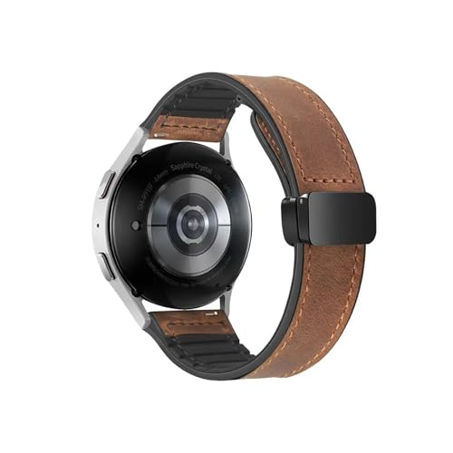 Modische Uhrenarmbänder, Leder-Silikonarmband passend for Huawei Watch GT 5 4 46 mm 41 mm, Armband passend for Huawei GT5 GT4 GT3 Pro GT2 20 mm 22 mm Armband (Dunkelbraun, Huawei Watch 4 Pro) von CWCWC