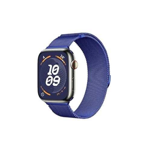 Modische Uhrenarmbänder, Mailänder Armband passend for Uhren 44 mm 40 mm 45 mm 41 mm 46 mm 42 mm 38 49 mm Metallarmband passend for Uhren der Serien 10 Ultra 9 8 7 6 5 4 3 SE(Blue B,For Series 10 42mm von CWCWC