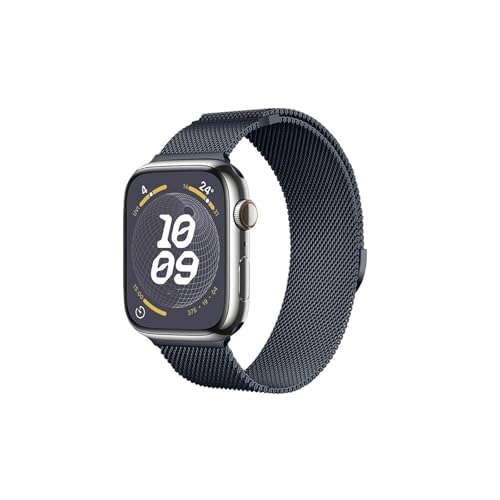 Modische Uhrenarmbänder, Mailänder Armband passend for Uhren 44 mm 40 mm 45 mm 41 mm 46 mm 42 mm 38 49 mm Metallarmband passend for Uhren der Serien 10 Ultra 9 8 7 6 5 4 3 SE(Midnight Blue B,For Serie von CWCWC
