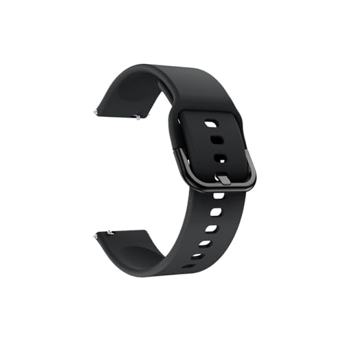 Modische Uhrenarmbänder, passend for Huawei Watch GT2 42 mm, Silikonband, Regenbogen-Ersatzarmbänder, Armband passend for Amazfit GTS 2 Mini Bip SU Pop Uhrenarmband(Black) von CWCWC