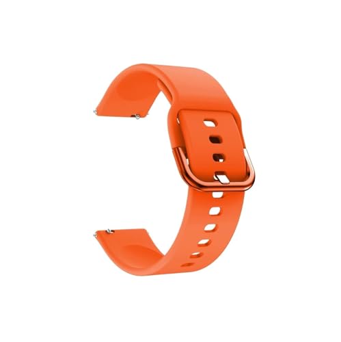 Modische Uhrenarmbänder, passend for Huawei Watch GT2 42 mm, Silikonband, Regenbogen-Ersatzarmbänder, Armband passend for Amazfit GTS 2 Mini Bip SU Pop Uhrenarmband(Orange) von CWCWC