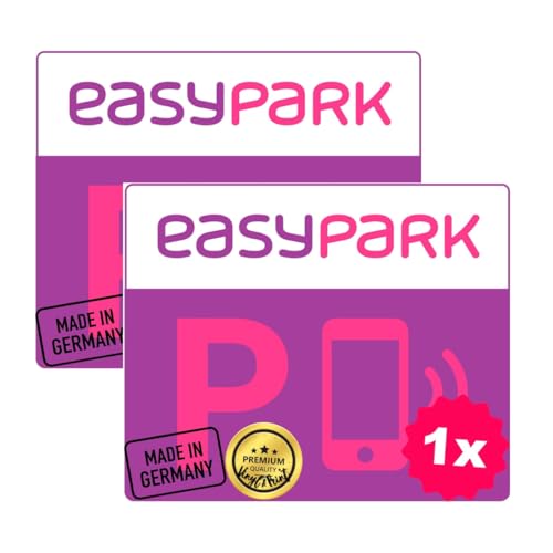 2 Stück Easy park sticker Hinterglasaufkleber – Kompakter Parkvignette Sticker Auto Aufkleber (5x 4 cm) für Windschutzscheibe | App-Parken, Auto Vignette Innenaufkleber von CWED